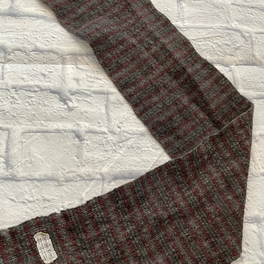 Christian Dior small wool plaid scarf wrap